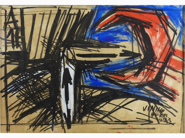 Vinicio Berti : Composition 1973  ((1921-1991))  - Auction Furniture and Old Master Paintings - III - Maison Bibelot - Casa d'Aste Firenze - Milano