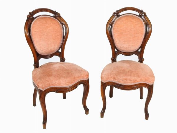 A Set of Six Walnut Chairs