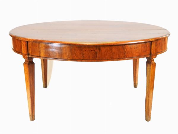 Walnut Veneered Oval Dining Table