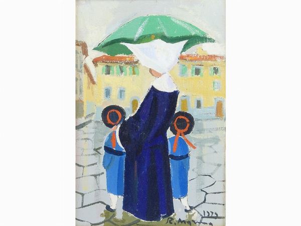 Rodolfo Marma : Rain 1979  ((1923-1999))  - Auction Furniture and Old Master Paintings - III - Maison Bibelot - Casa d'Aste Firenze - Milano