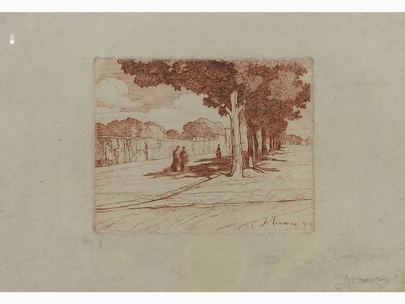 Ludovico Tommasi - Veduta di Via Campestre 1912