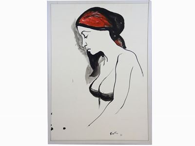 Donna con Fazzoletto Rosso 1970