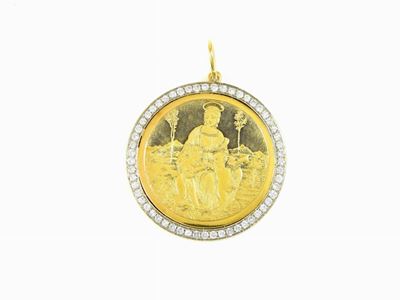 Pendente in Oro Giallo e Diamanti