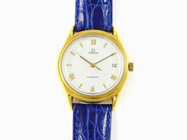 Automatic yellow gold case gentlemans wristwatch