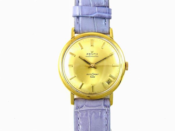 Automatic yellow gold case gentlemans wristwatch  (Zenith)  - Auction Important Jewels and Watches - II - Maison Bibelot - Casa d'Aste Firenze - Milano