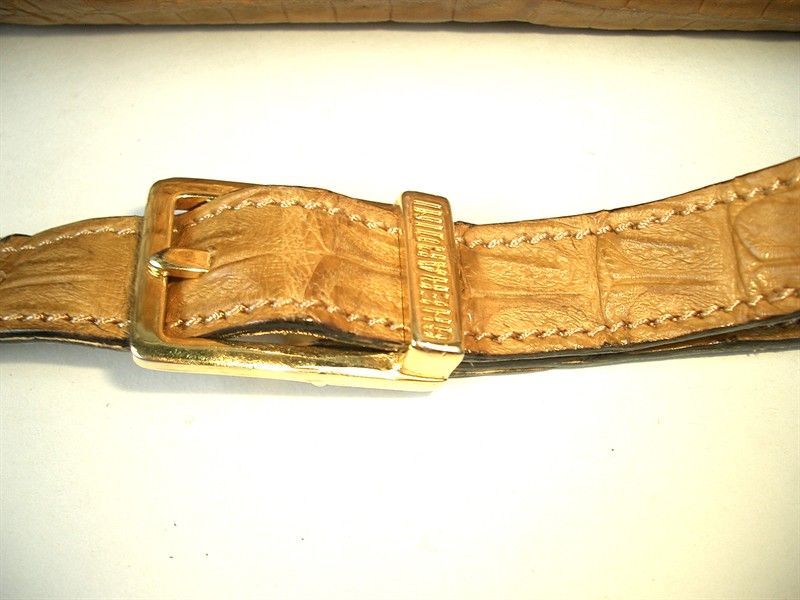 Borsa a Tracolla in Coccodrillo Selvaggio Chiaro Anticato