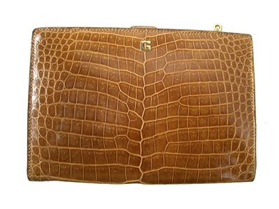 Pochette Porta Agenda in Coccodrillo Selvaggio Biondo