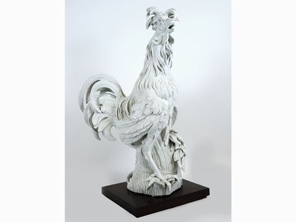 Large Porcelain Figure of a Rooster