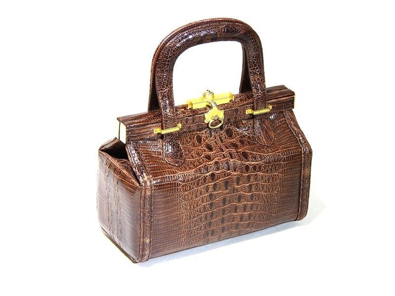 Borsa-bauletto a Mano in Pelle Stampata