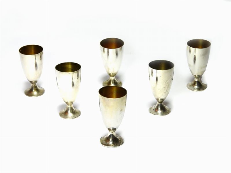 Serie di Sei Bicchierini in Argento Sterling