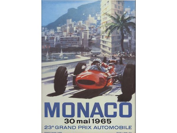 Manifesto "23° Grand Prix Automobile" di Monaco