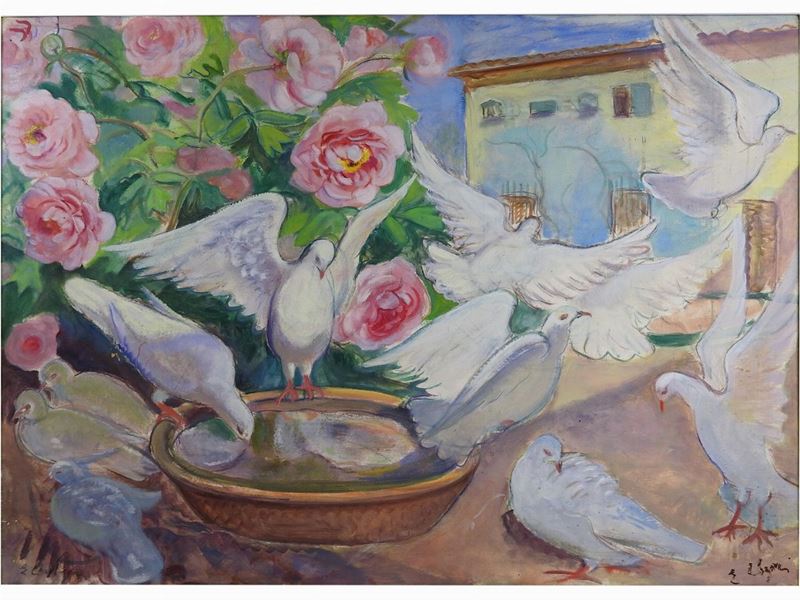 Elisabeth Chaplin - Colombe in Giardino