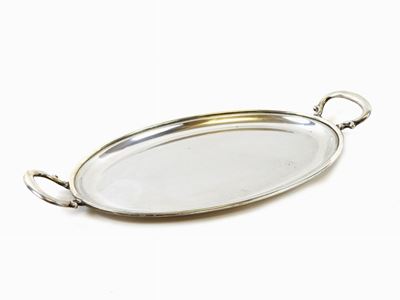 Vassoietto Ovale Biansato in Argento
