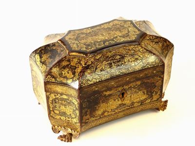 Cofanetto Porta Te in Legno Laccato