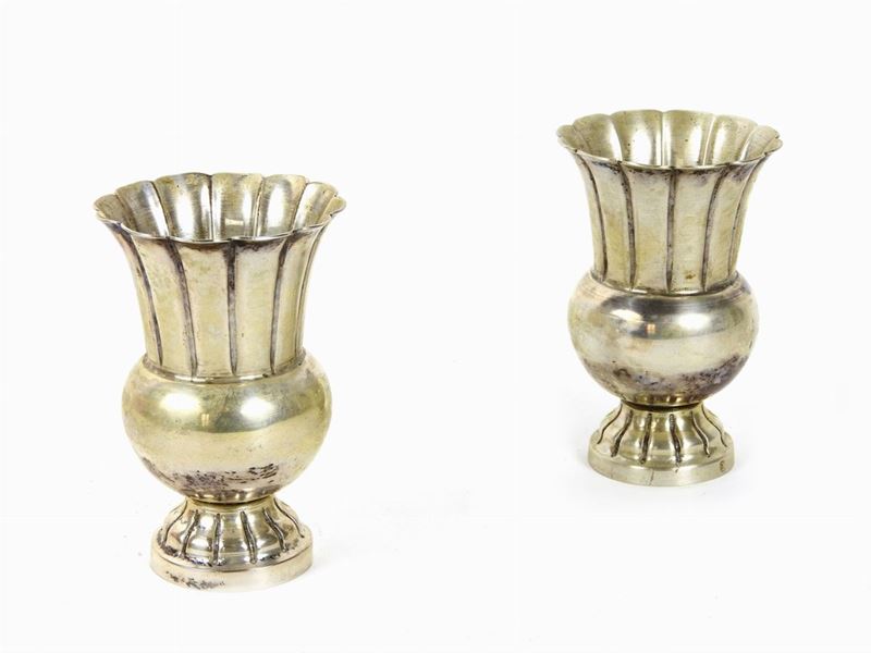 Coppia di Vasetti in Argento