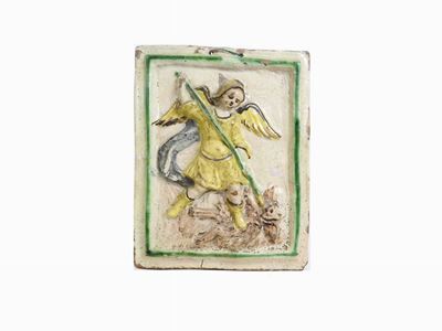 Formella in Maiolica Popolare