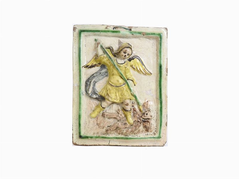 Formella in Maiolica Popolare