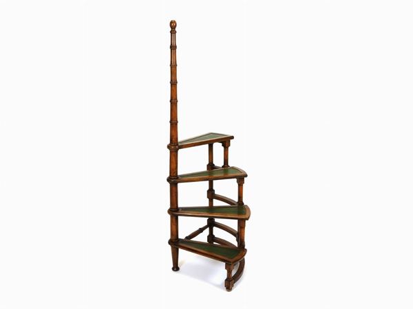 Walnut Library Spiral Ladder  - Auction Modern and Contemporary Art - IV - Maison Bibelot - Casa d'Aste Firenze - Milano