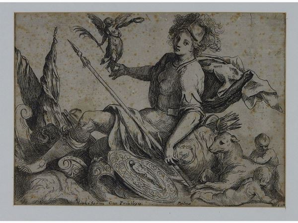 Jacopo Negretti Palma Il Giovane : The Tutelary Deity of Rome  ((1548-1628))  - Auction Modern and Contemporary Art - IV - Maison Bibelot - Casa d'Aste Firenze - Milano