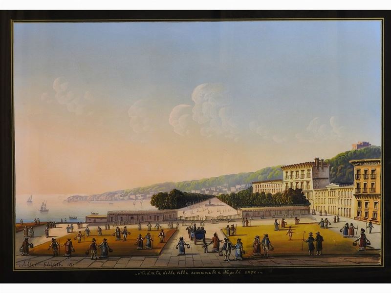 Veduta della Villa Comunale di Napoli