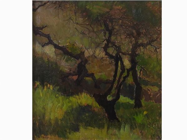 Giovanni March : Trees 1920s  ((1894-1974))  - Auction Furniture and Old Master Paintings - III - Maison Bibelot - Casa d'Aste Firenze - Milano