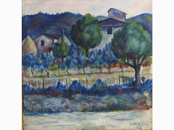Quinto Martini : Tuscan Landscape 1927  ((1908-1990))  - Auction Modern and Contemporary Art - IV - Maison Bibelot - Casa d'Aste Firenze - Milano
