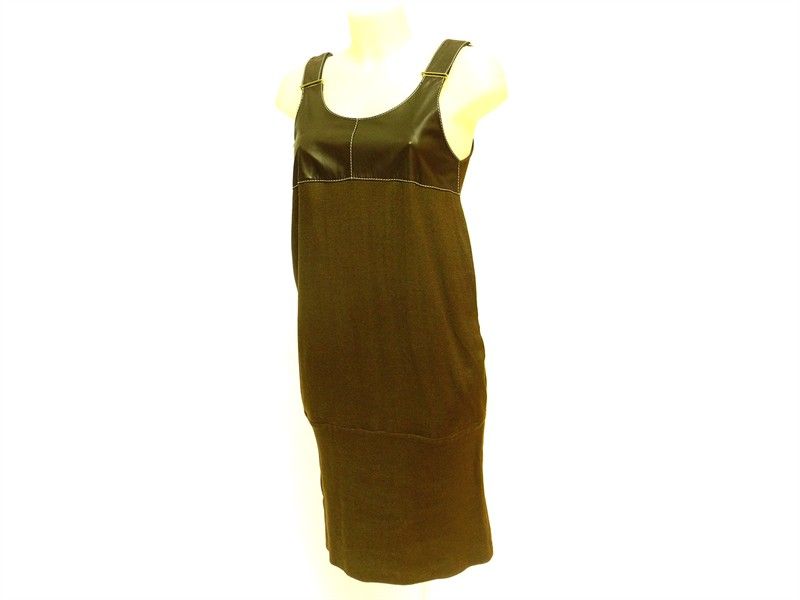 Composã¨ in Pelle e Maglia Marrone
