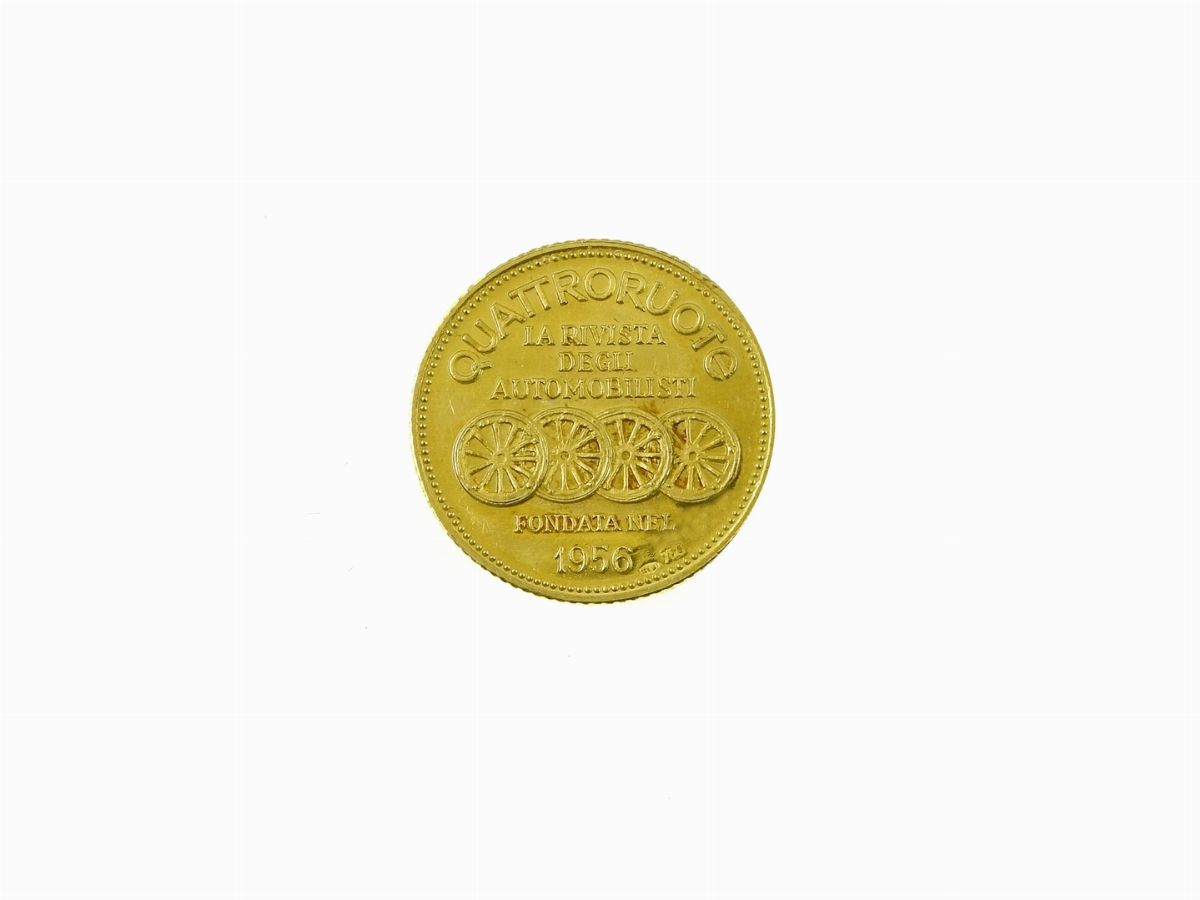 Medaglia in Oro Giallo Realizzata dalla Rivista "quattroruote"