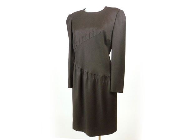 Brown wool dress