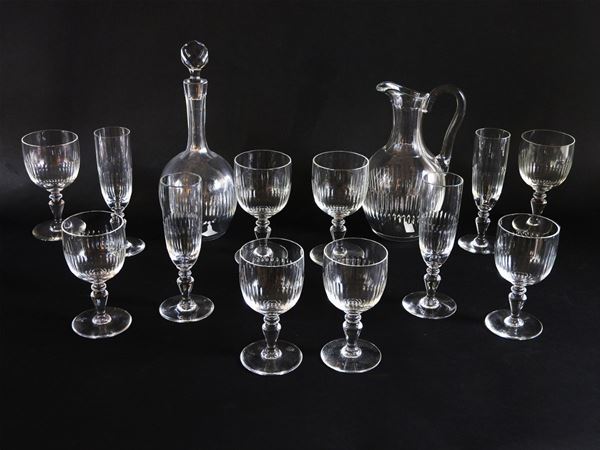 Servito di bicchieri in cristallo