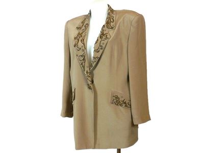 Giacca in Seta Marrone