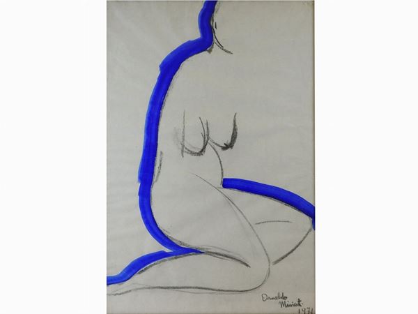 Arnaldo Miniati : Nudo femminile 1971  ((1909-1979))  - Asta Arte moderna e contemporanea / Arredi, Argenti e Dipinti Antichi - IV - Maison Bibelot - Casa d'Aste Firenze - Milano