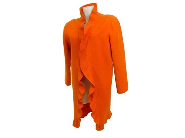 Cappotto in lana arancione
