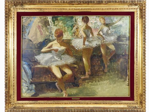 Sergio Cirno Bissi : Ballet Dancers  ((1902-1987))  - Auction Furniture and Old Master Paintings - III - Maison Bibelot - Casa d'Aste Firenze - Milano