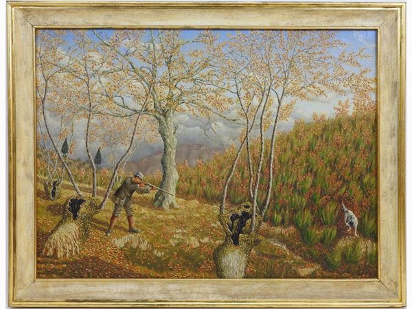 Dante Vincelles : Hunting Scene  ((1884-1951))  - Auction Modern and Contemporary Art - IV - Maison Bibelot - Casa d'Aste Firenze - Milano
