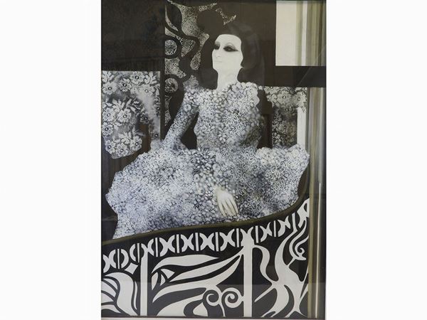 Gianni Longinotti : Composition with Figure 1969  - Auction Déballage: Interiors and Curiosities - I - Maison Bibelot - Casa d'Aste Firenze - Milano