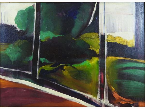 Fernando Farulli : Paesaggio  ((1923-1997))  - Asta Arte moderna e contemporanea / Arredi, Argenti e Dipinti Antichi - IV - Maison Bibelot - Casa d'Aste Firenze - Milano