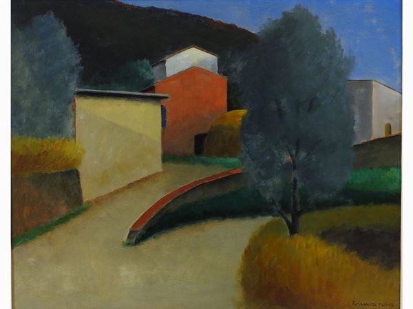 Nino Tirinnanzi : Landscape 1961-62  ((1923-2002))  - Auction Furniture and Old Master Paintings - III - Maison Bibelot - Casa d'Aste Firenze - Milano