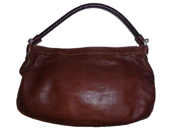 Brown leather shoulder bags