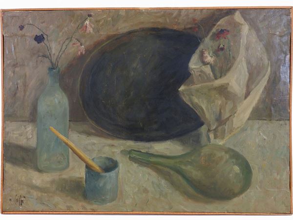 Nino Caff&#232; : Still Life with Bouquet 1930s  ((1909-1975))  - Auction Modern and Contemporary Art - IV - Maison Bibelot - Casa d'Aste Firenze - Milano