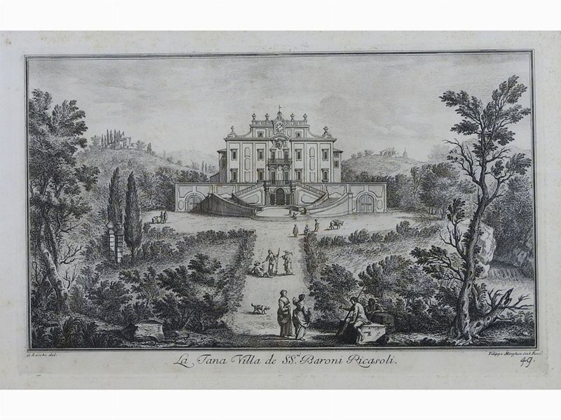 Giuseppe Zocchi - La Tana Villa De Ss. Baroni Ricasoli