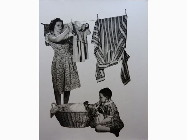 Severo Antonelli - Il bucato, fotocollage 1939