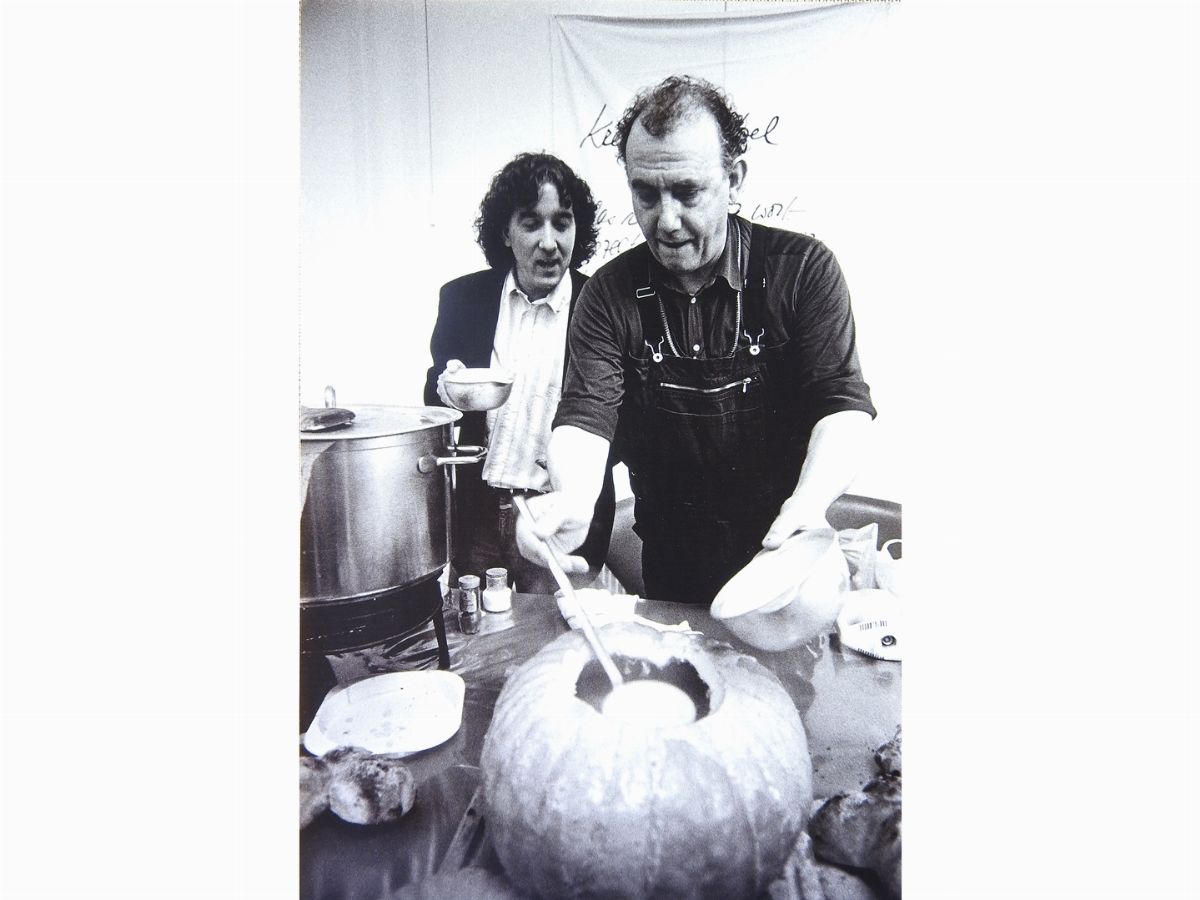 Fabrizio Garghetti - Daniel Spoerri, Cena delle Zucche, Galleria Andy Jllyen di Zurigo1984