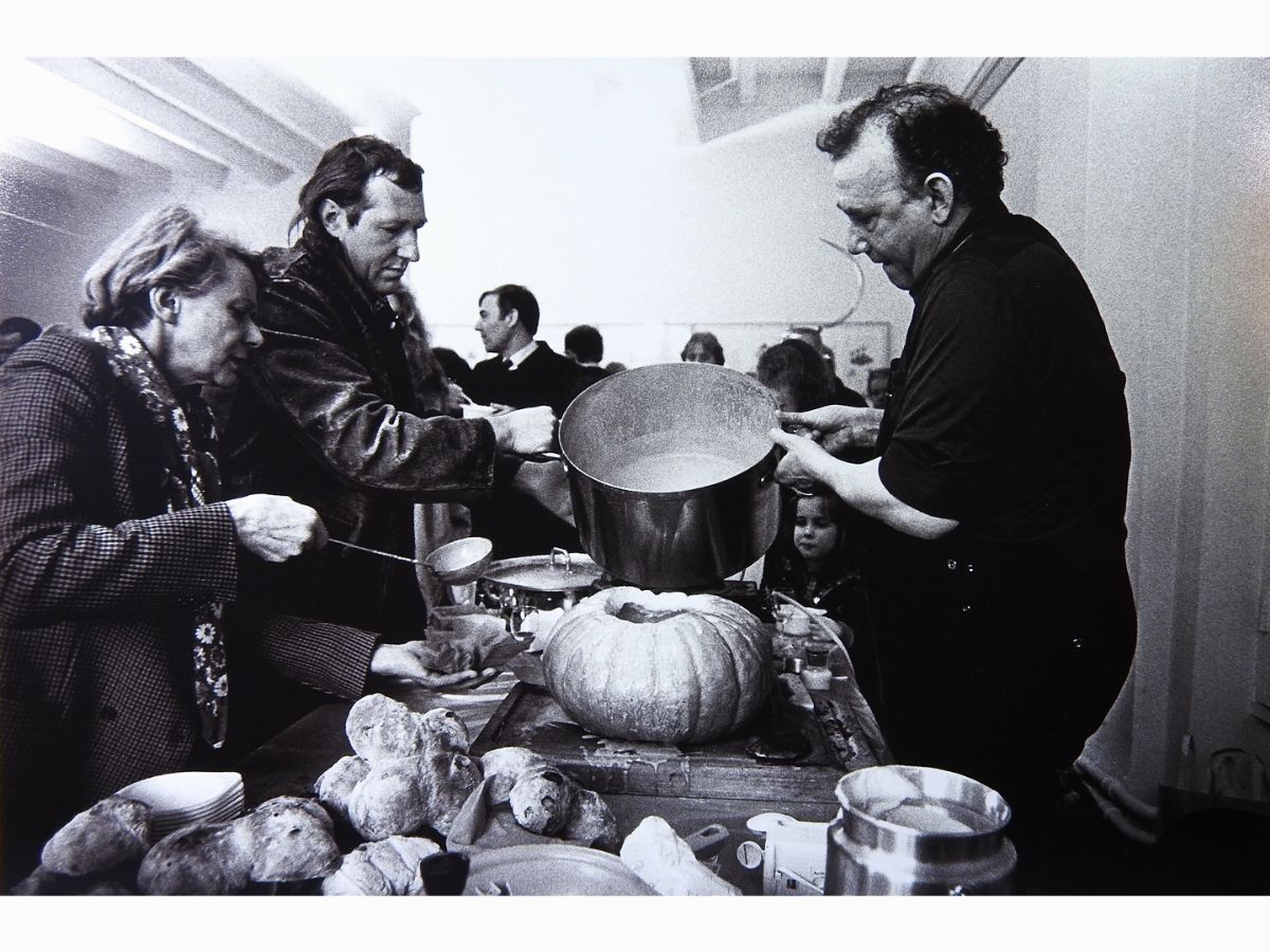 Fabrizio Garghetti - Daniel Spoerri, Cena delle Zucche, Galleria Andy Jllyen di Zurigo1984