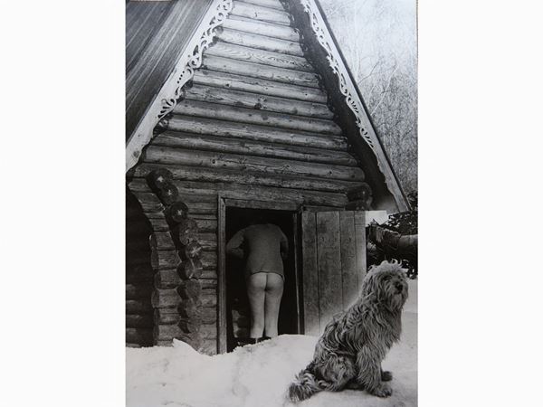Sergei Vasiliev : Sauna in un villaggio russo 1981  - Auction A Trip into Photography: Ghirri, Berengo-Gardin, Giacomelli, Vasiliev, Salgado… - Maison Bibelot - Casa d'Aste Firenze - Milano