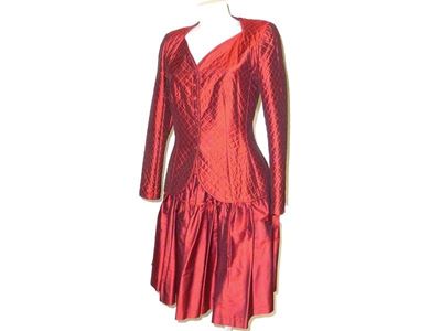 Tailleur in Seta Bordeaux