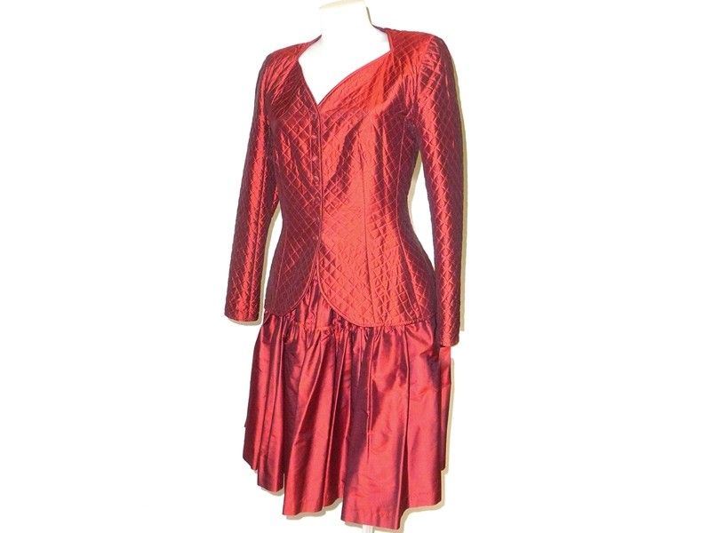 Tailleur in Seta Bordeaux