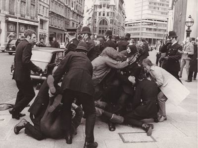 Police Clash With Militant Demostrators 1970