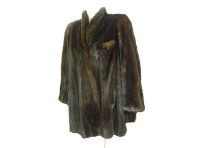Cappotto Trequarti di Visone Marrone