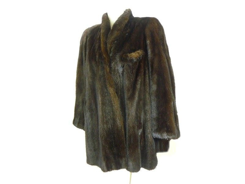Cappotto Trequarti di Visone Marrone